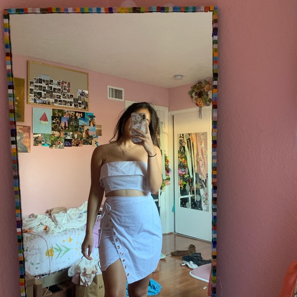 Sabo Skirt White Strapless Dress - Picture 3 of 6